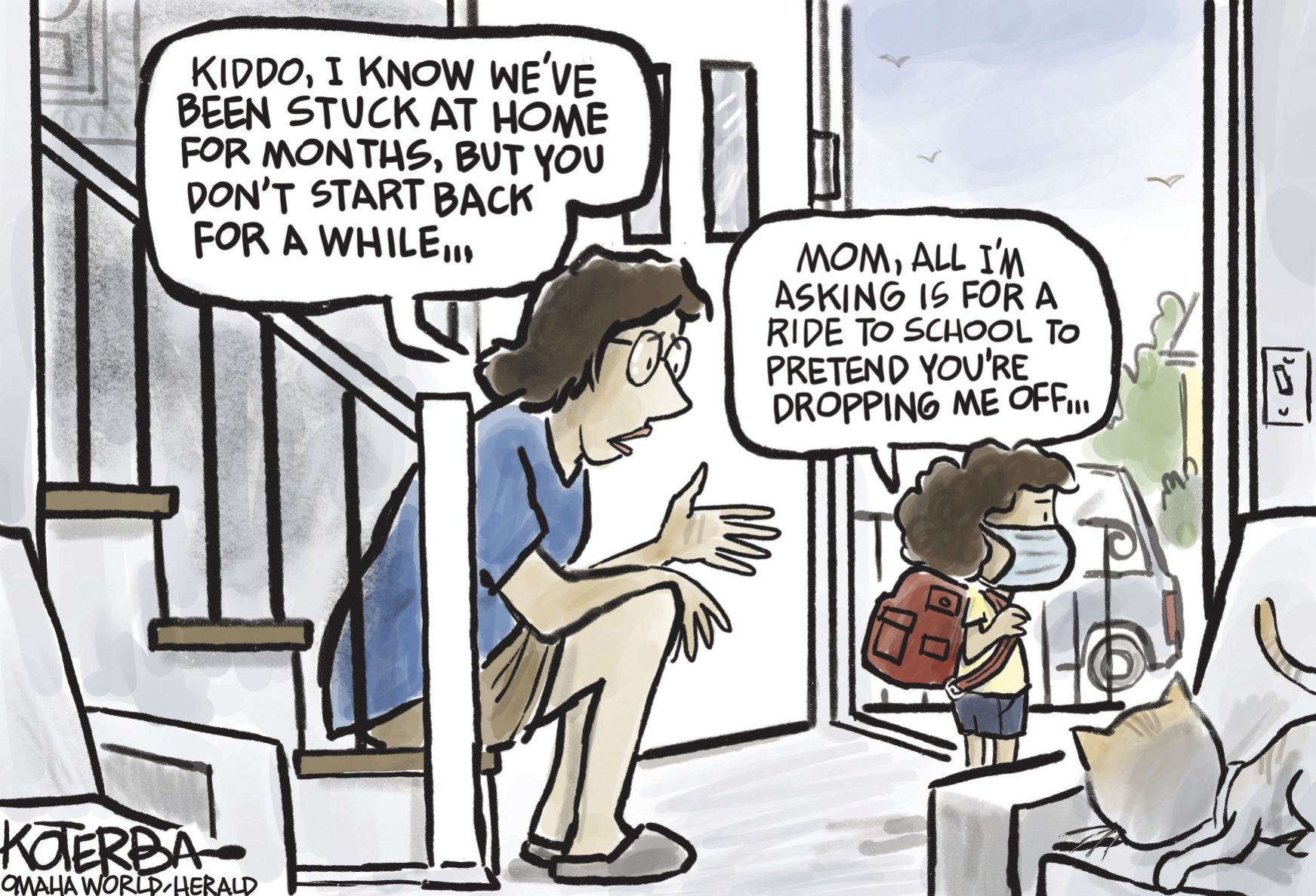 Jeff Koterba's latest cartoon: Back to school…sooner?